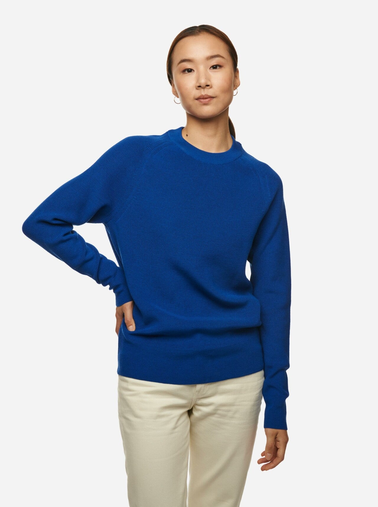 Cobalt blue cashmere on sale sweater